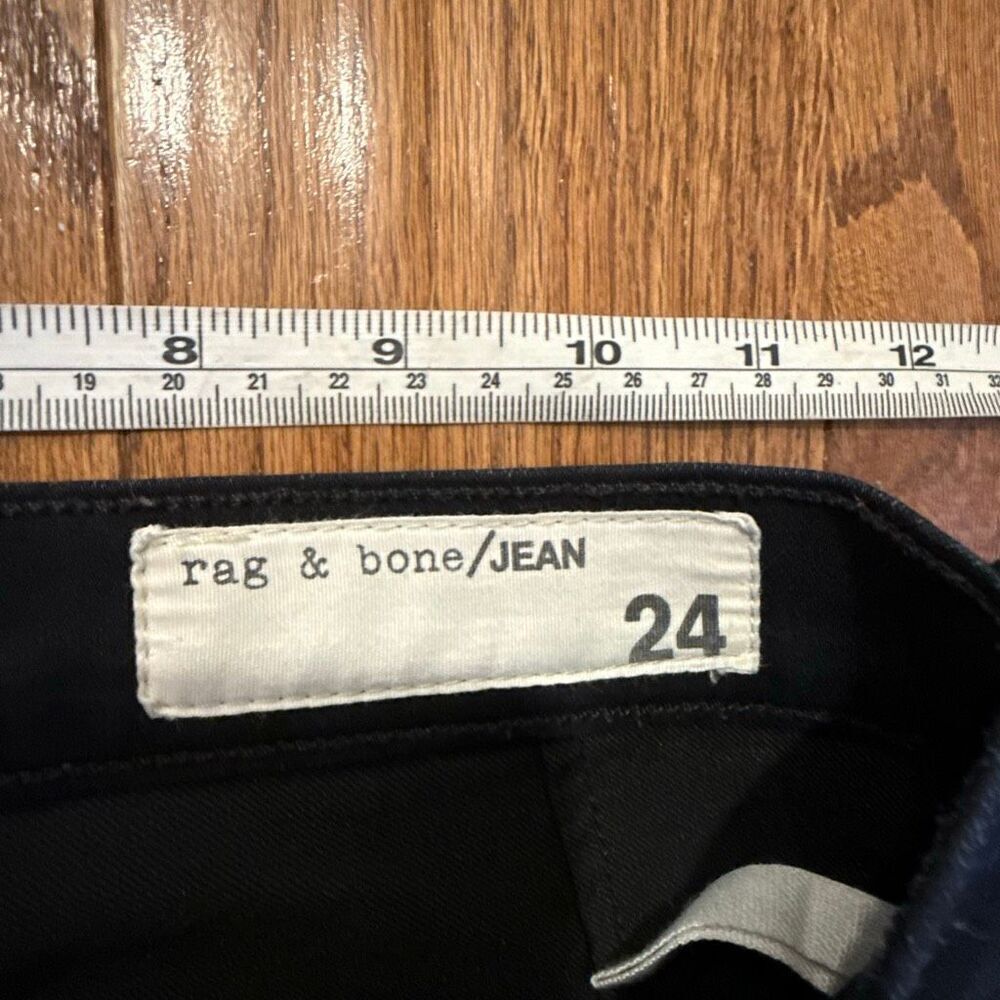 Rag & Boneโblack zip front skinny jeans 24 - Picture 7 of 11